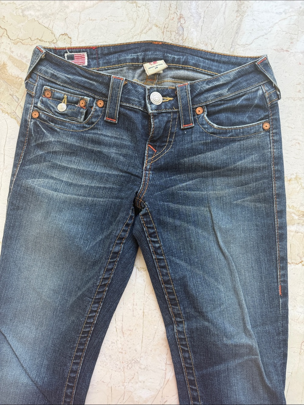 True Religion Classic Women's Dark Wash Blue Jeans